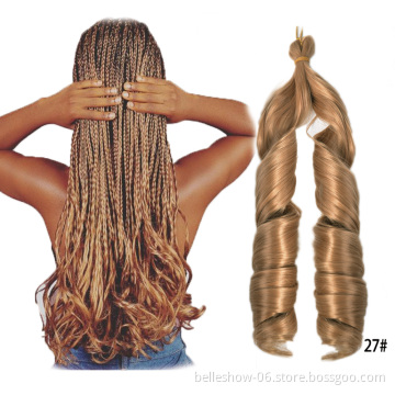 Hot sell  Synthetic shiny silky Wave straight Curls Ocean Wave Crochet  spiral wavy French Curly Crochet Braids Wavy Braids